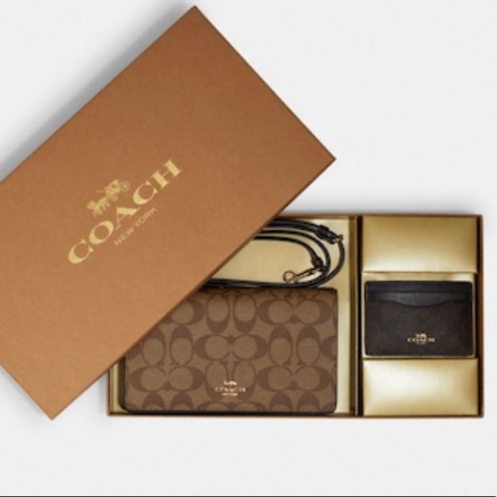 Anna Foldover Clutch Crossbody And Card Case Set - Picture 6 of 8